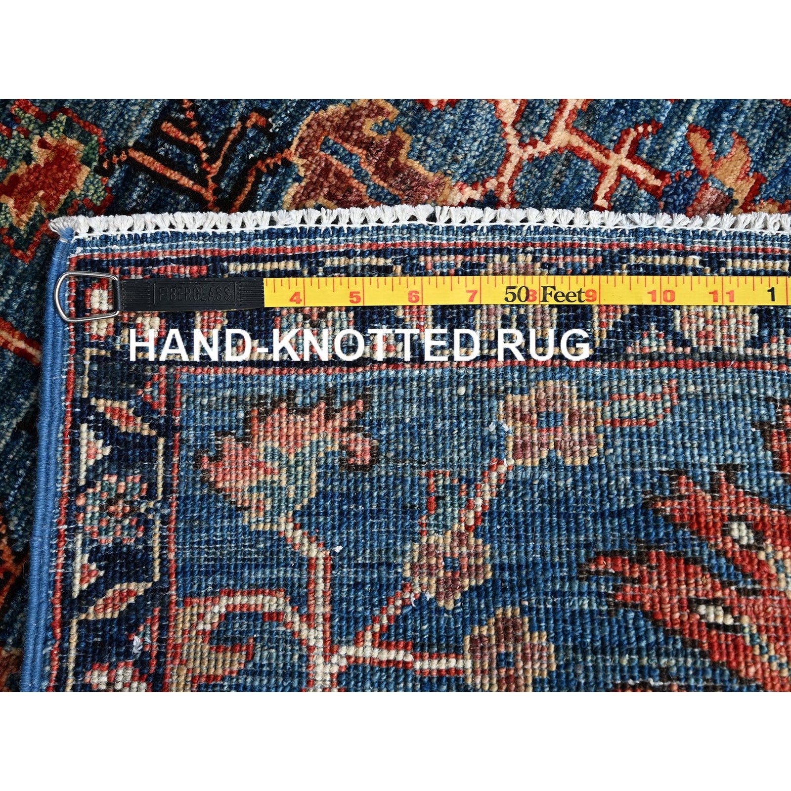2’2″x3’3″ Blue Heris All Over Design Wool Hand Knotted Mat Oriental Rug 2390