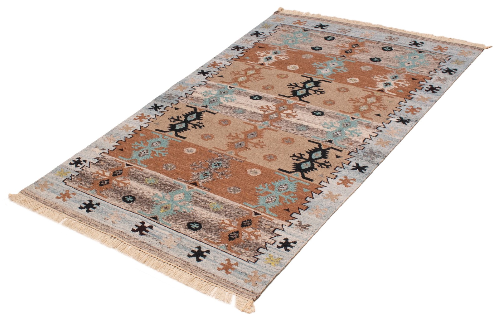 Vintage Hand Woven Area Rug 5’1″ x 7’11” Traditional Wool Oriental Carpet