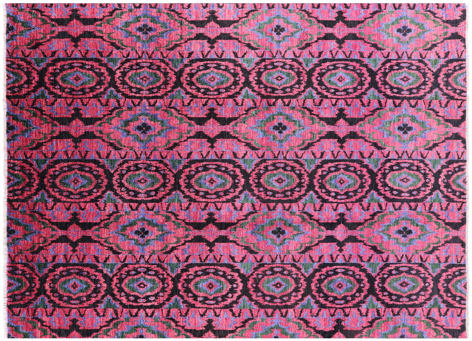 10′ 0″ X 13′ 10″ Ikat Handmade Wool Rug – P6029