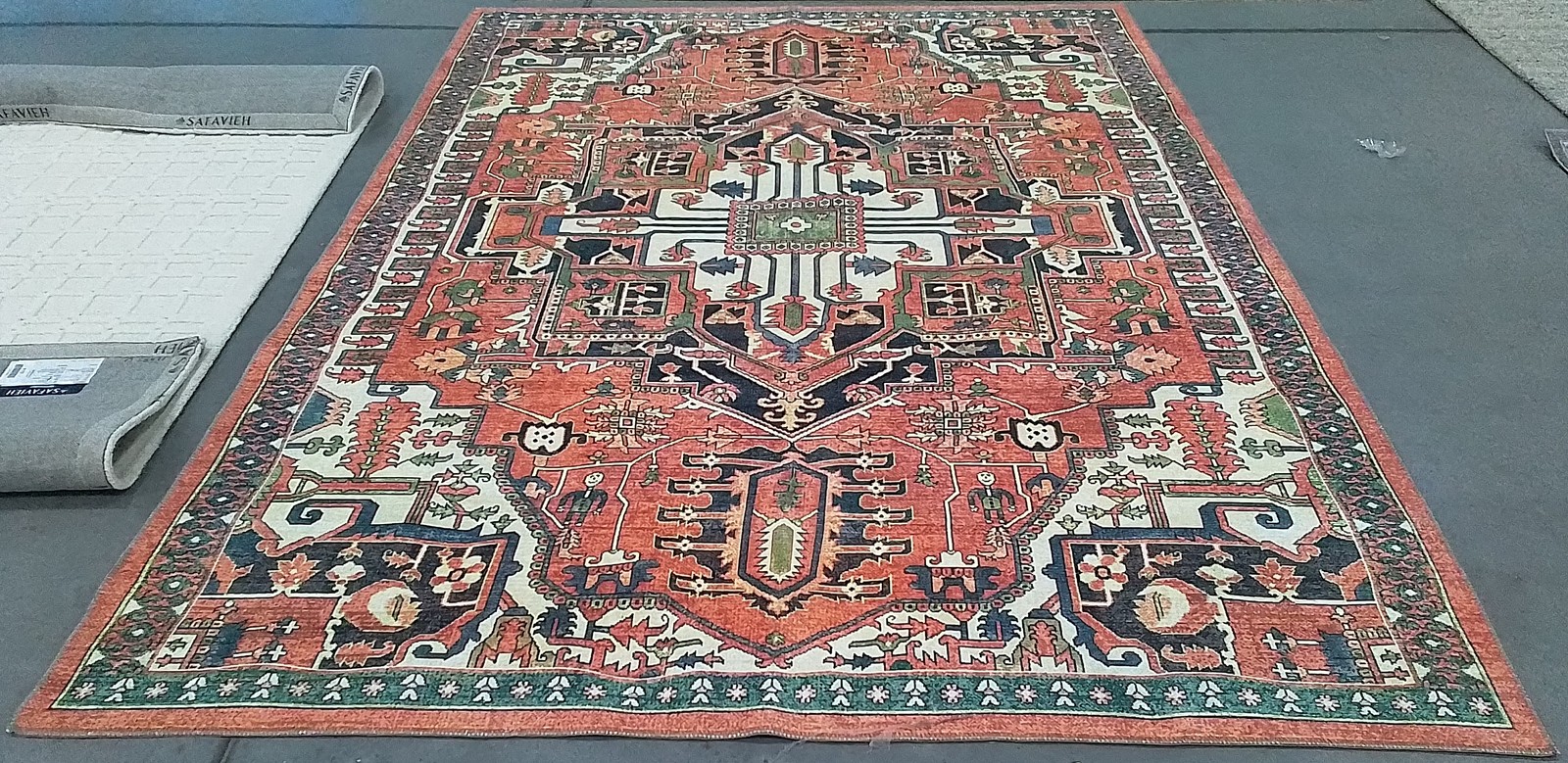 RUST / NAVY 8′-0″ x 10′-0″ Flaw in Rug, Reduced Price 1172804470 SEP812P-8