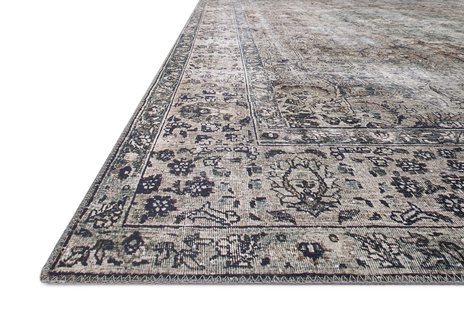 Layla Collection LAY-06 Taupe/Stone 7′-6″ x 9′-6″ .13″ Thick Area Rug, Soft, …