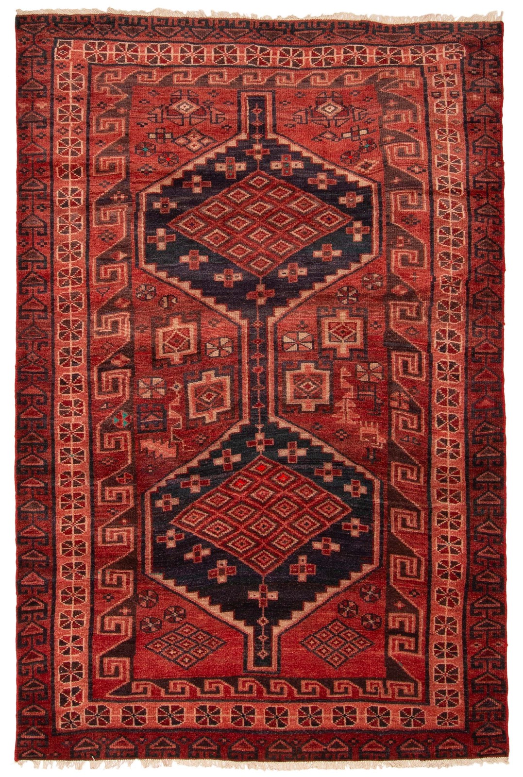 Vintage 5’3″ x 7’9″ Traditional Hand Knotted Vegetable Dye Wool Area Rug