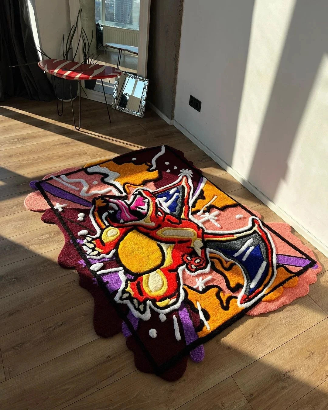 Hand-Tufted 100% Wool Handmade Area Rug for Home, Bedroom Carpet