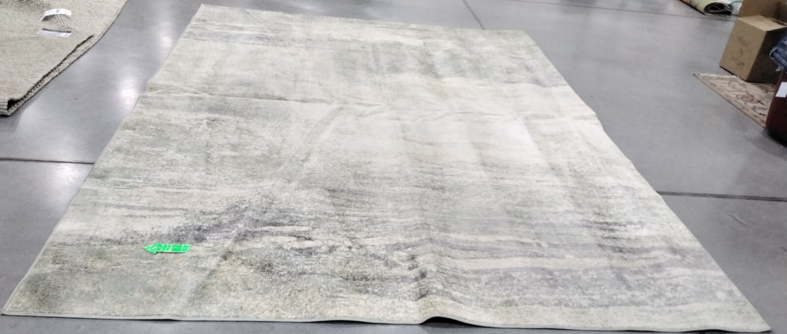IVORY / SAGE 9′ X 12′ Stained Rug, Reduced Price 1172754630 ADR112W-9