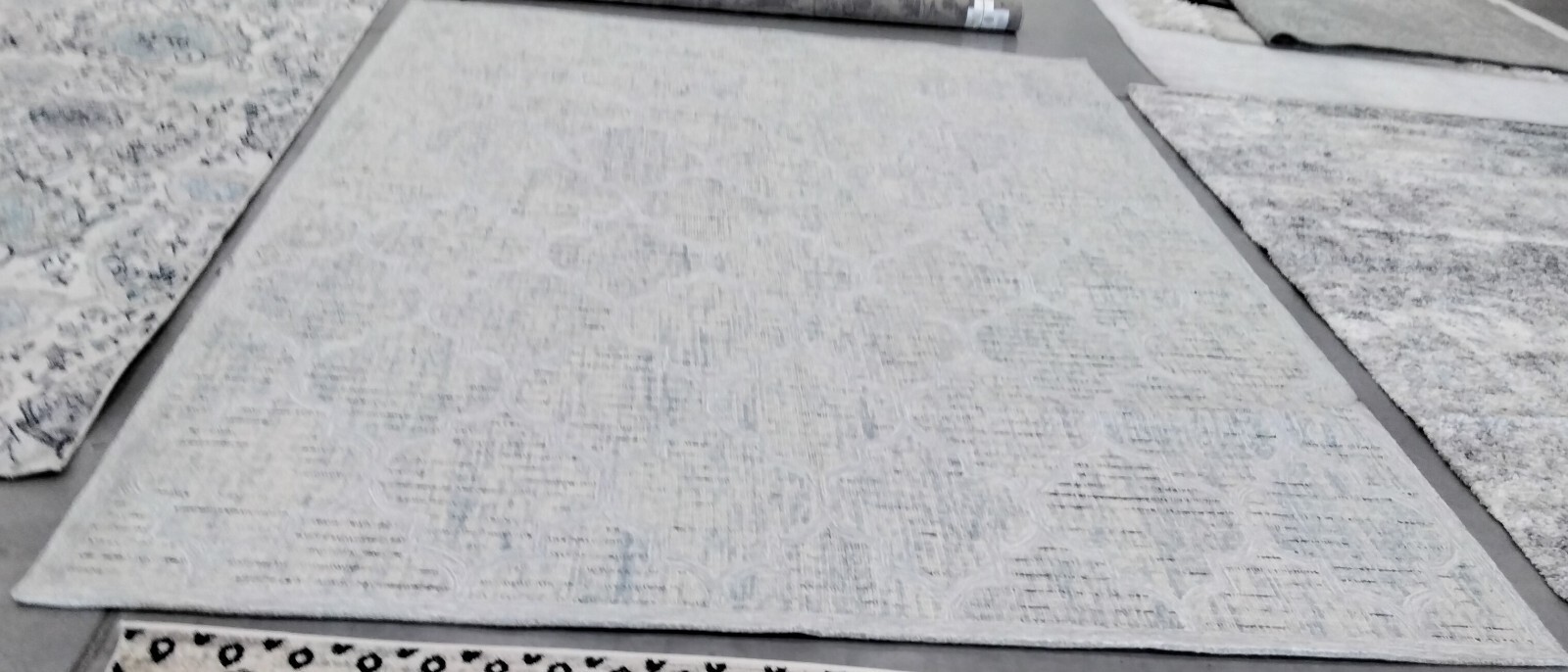 IVORY / TURQUOISE 9′-0″ x 12′-0″ Hole in Rug, Reduced Price 1172764613 ABT474K-9