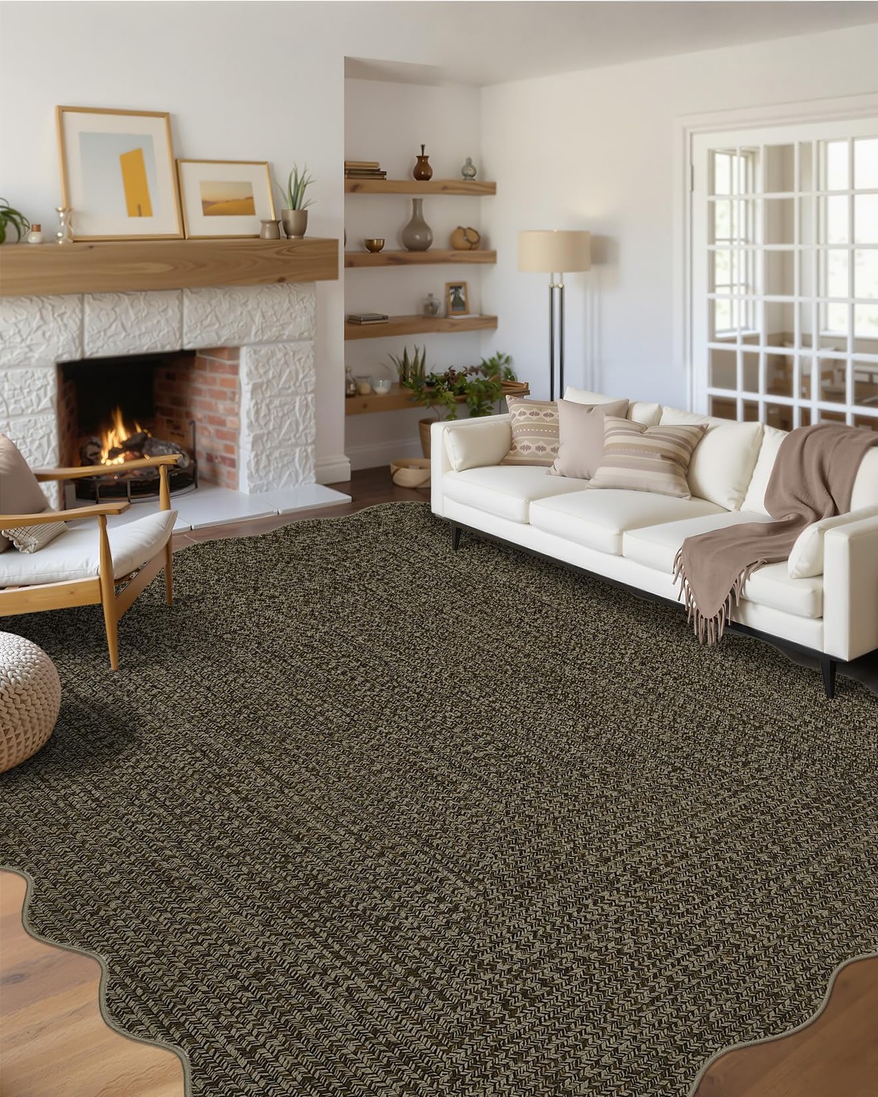 Luxloom Imitation Braided Collection-Print 8X10 Area Rugs For Living Room