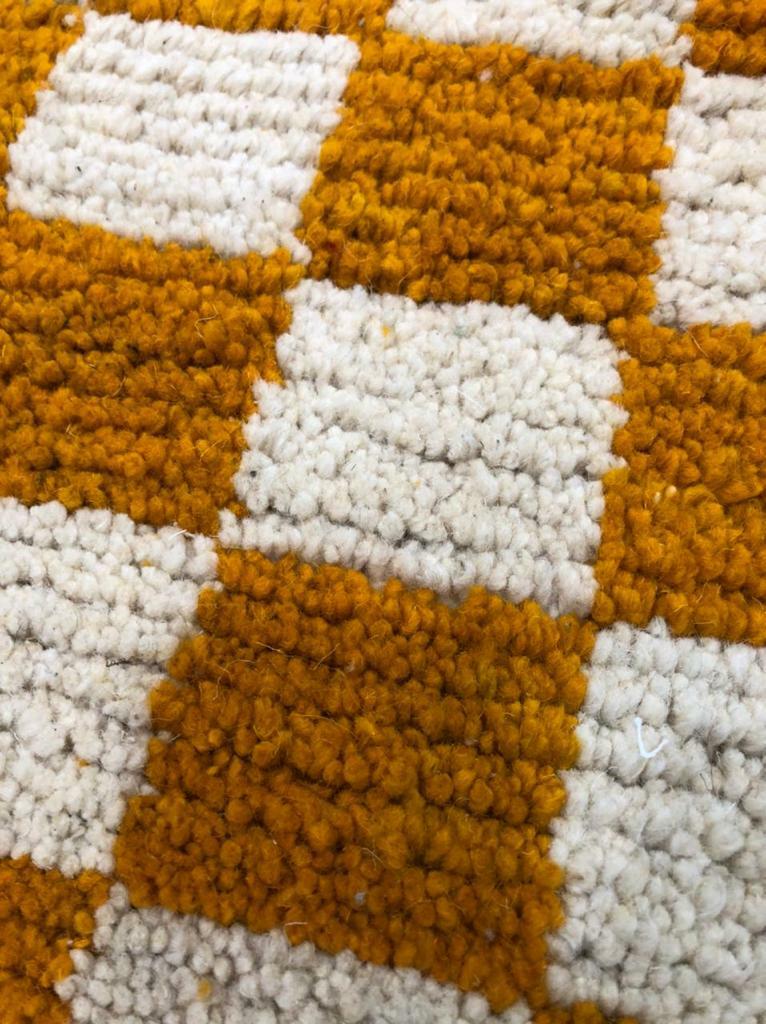 Custom Moroccan Checkerboard Rug, Handmade Berber Rug, Contemporary Checkered