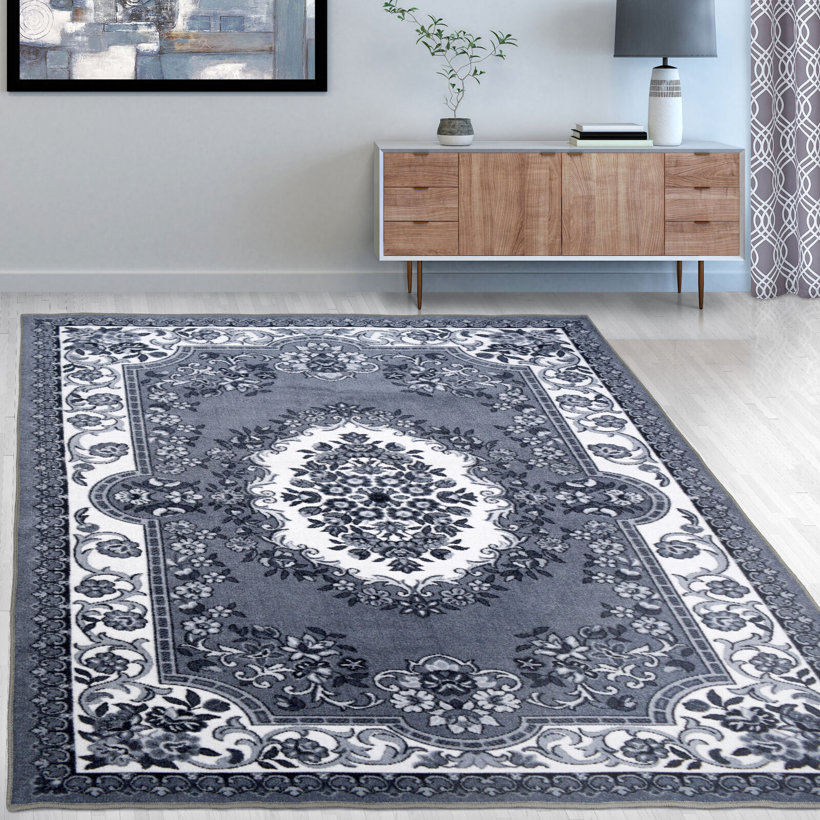 Seraphina Traditional Floral Hydrophobic Runner Mold Resistant Indoor Area Rug