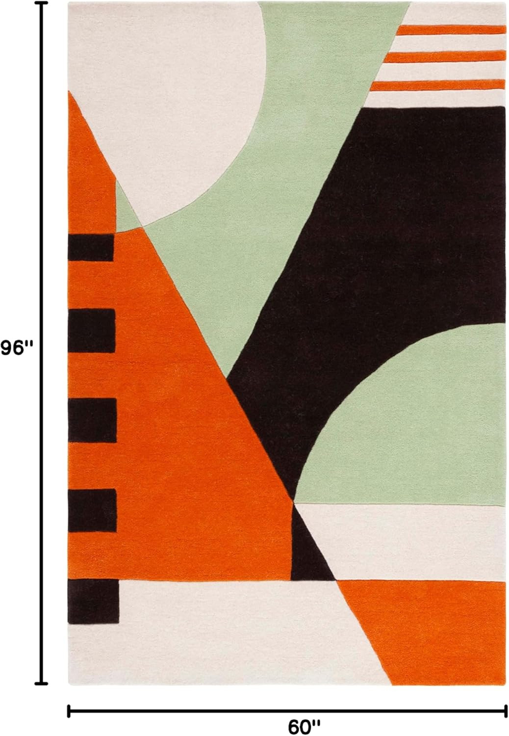 Rodeo Drive 5′ x 8′ Handmade Abstract Wool Area Rug – Green & Brown