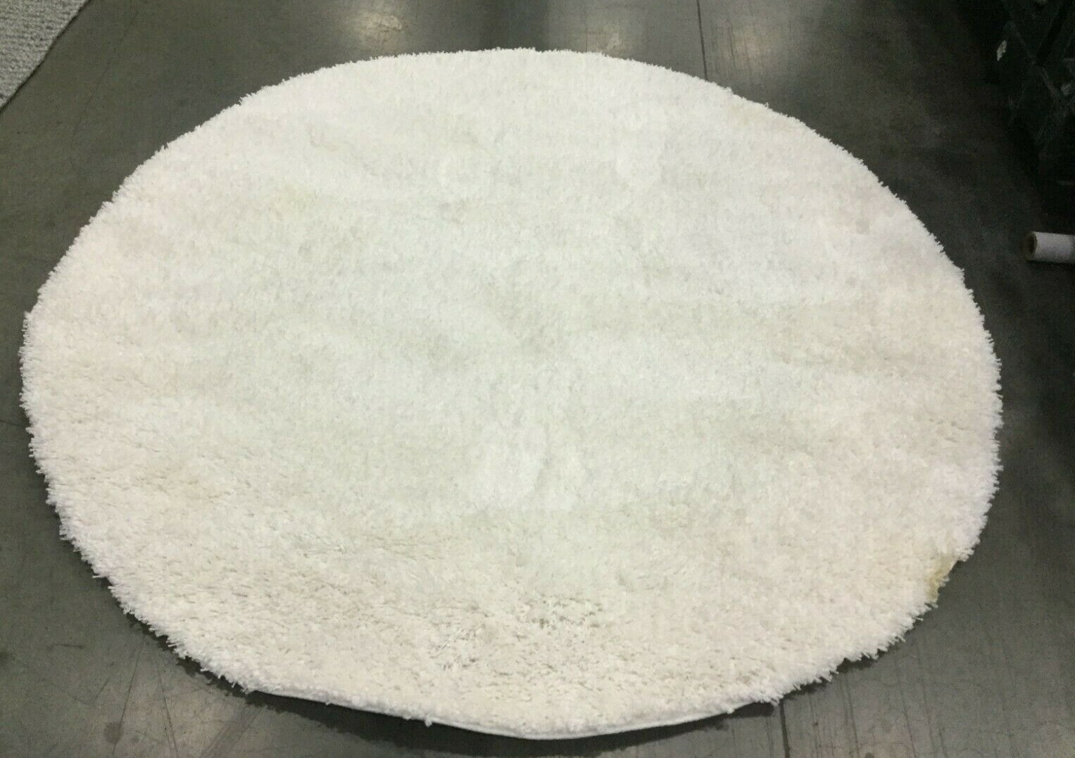 WHITE 5′-3″ X 5′-3″ Round Stained Rug, Reduced Price 1172637699 SG151-1010-5R