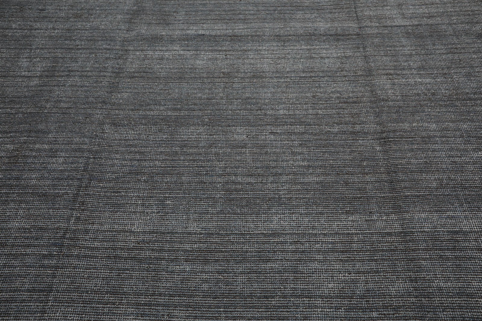 loomBloom 12’x14’9″ Gray Hand Knotted Ribbed Contemporary Oushak Wool Area Rug