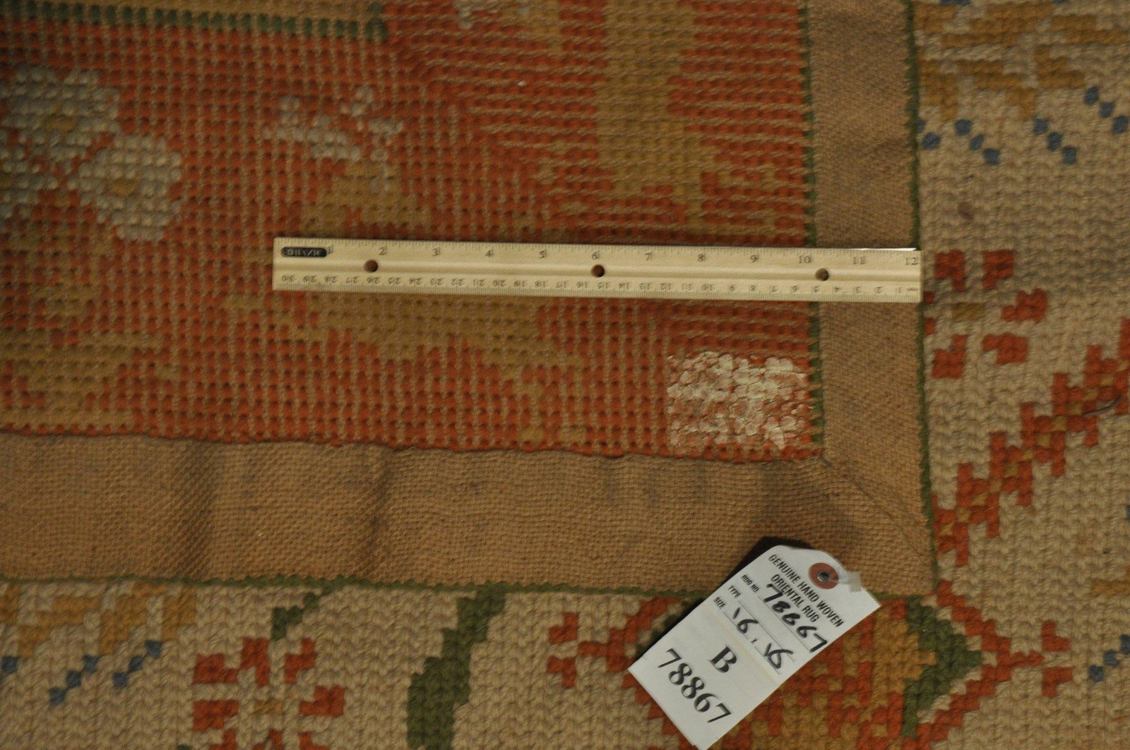16 x 16 Needlepoint Very Rare 16 ft Square All-Over Old Handmade Rug