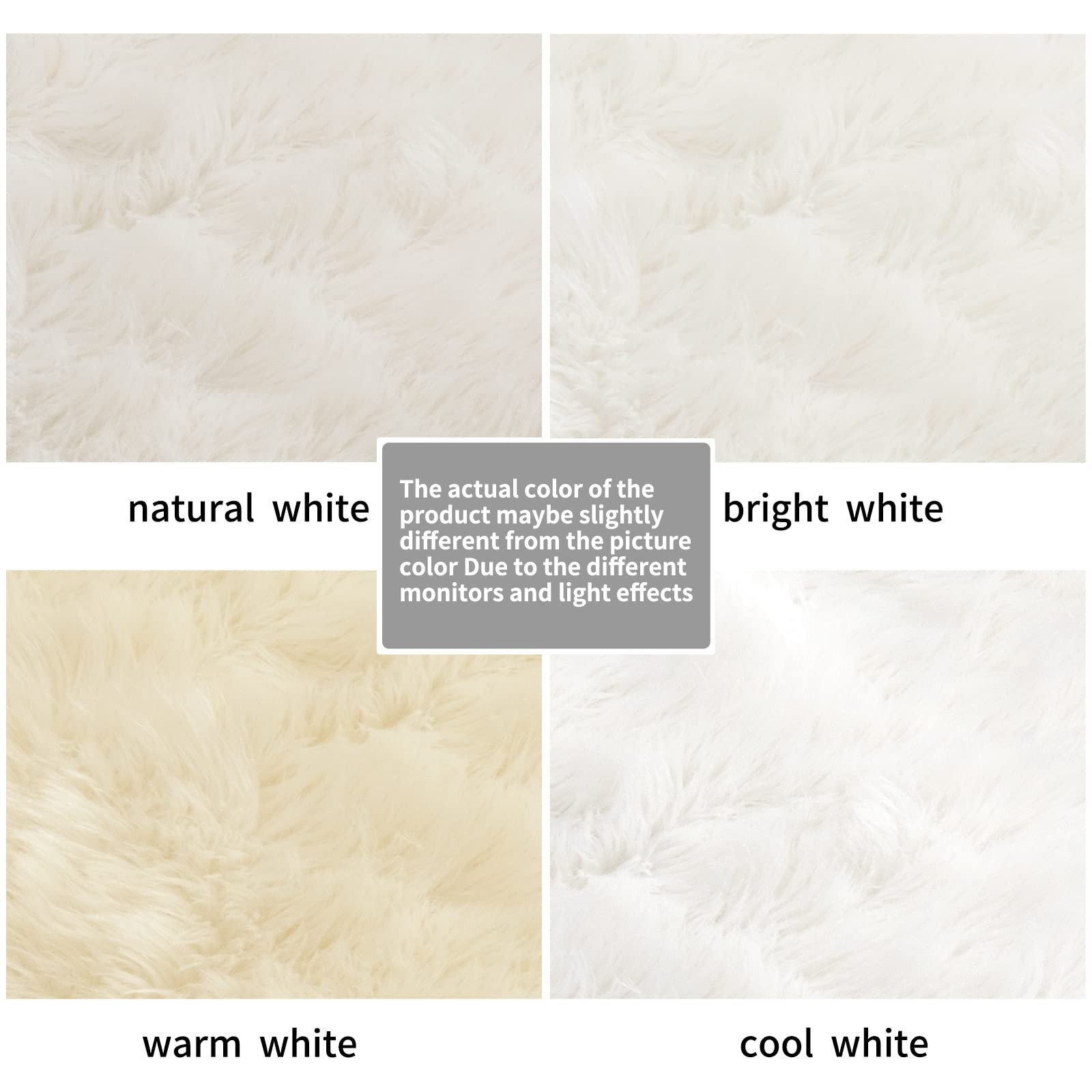 Ultra Soft Faux Sheepskin Fur Rug Fluffy Rug for Bedroom Fuzzy Carpet for Liv…