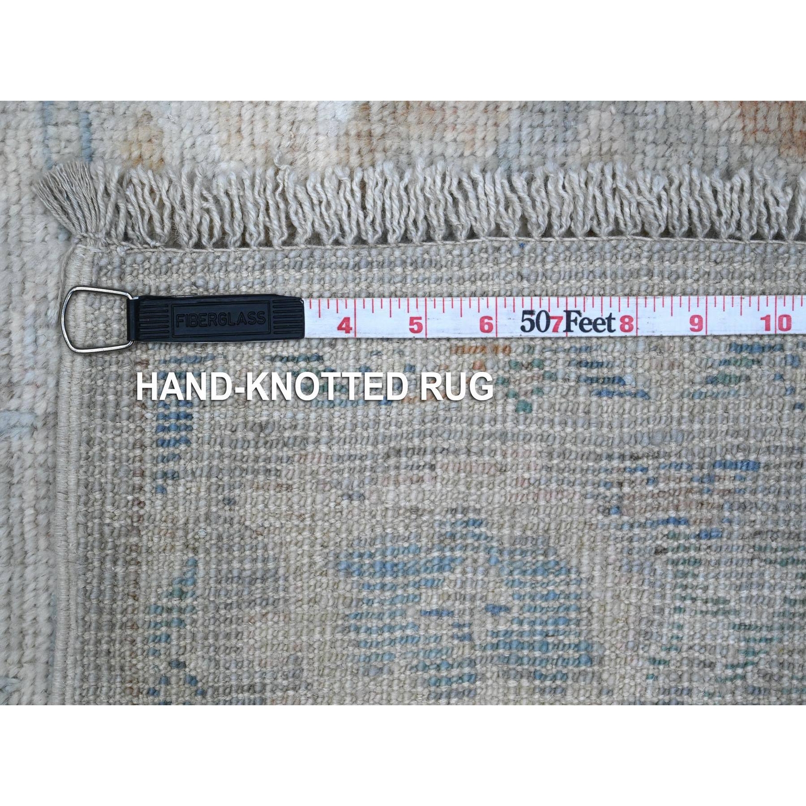 3’1″ x 19’10” Gainsboro Gray Angora Oushak Oversized Oriental Runner Rug R89358