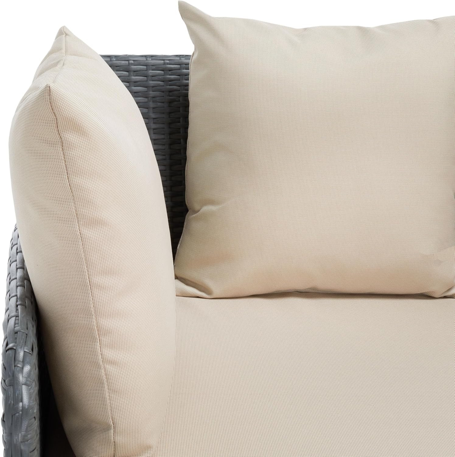 Safavieh Outdoor Collection August Titanium & Sand Daybed