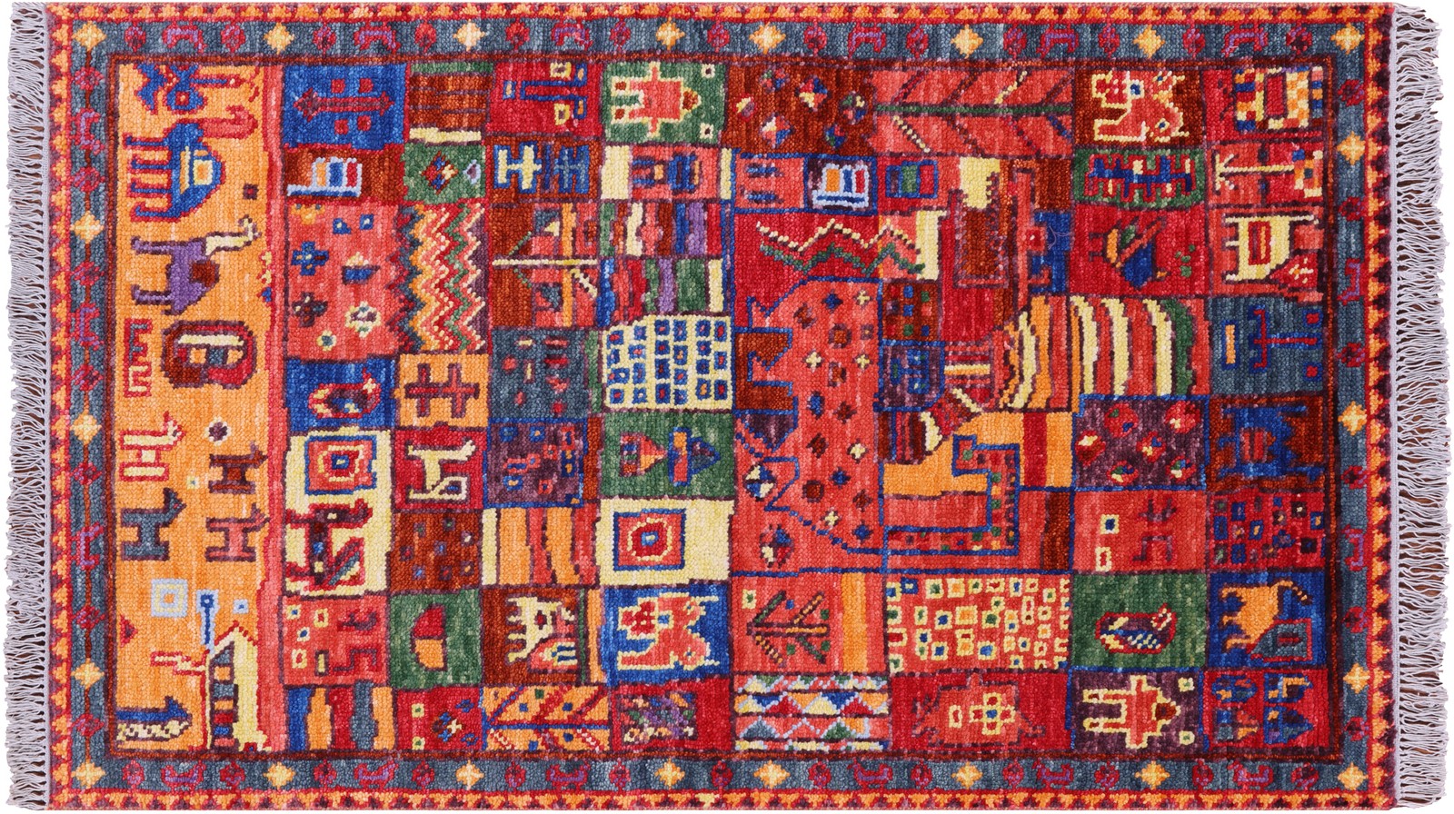Moroccan Hand-Knotted Wool Rug 3′ 0″ X 4′ 11″ – Q23595