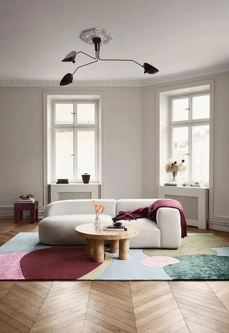 New modern hand tufted rug for living room bedroom Multi Color Carpet Area Rugs