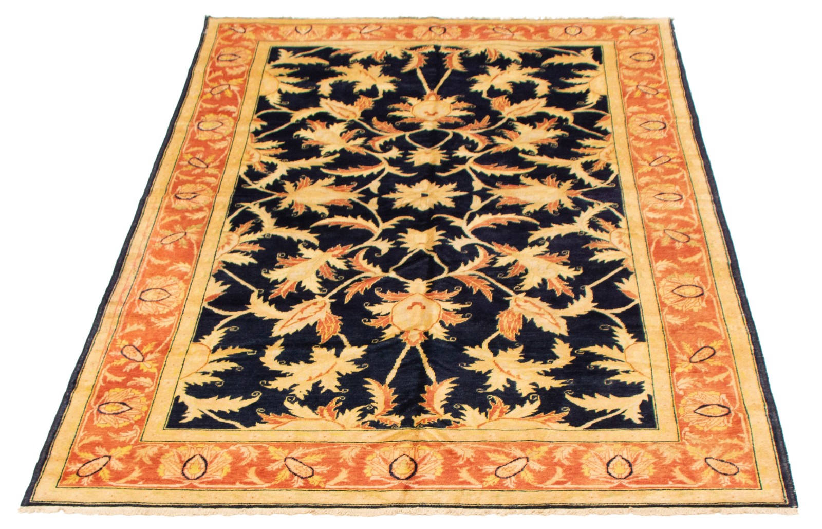 Hand Knotted Area Rug 6’3″ x 9’0″ Traditional Oriental Wool Carpet