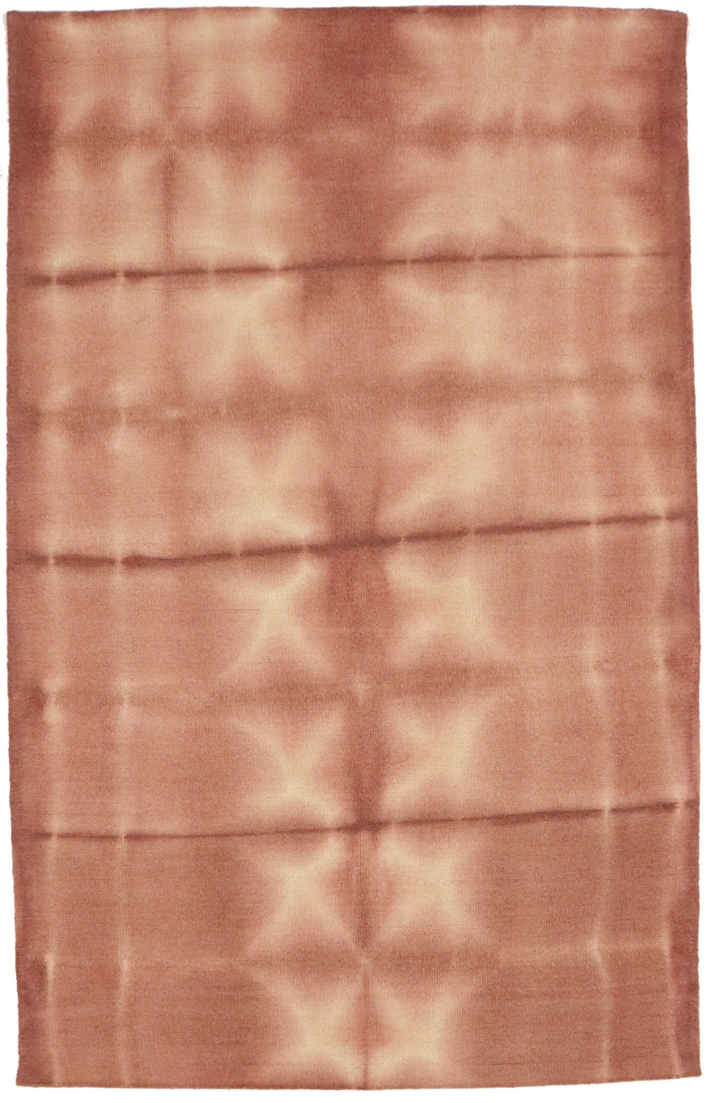 Modern Rug Kids Room Decor 5X8 Rust Tie-Dye Abstract Design Hand-Tufted Carpet