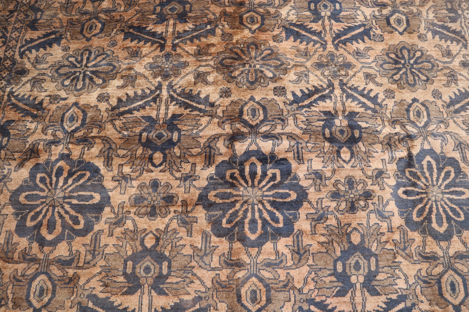 6’8×9’6 ft Handmade veg dye wool Terracotta Turkmen Oriental Rug-Living Room Rug