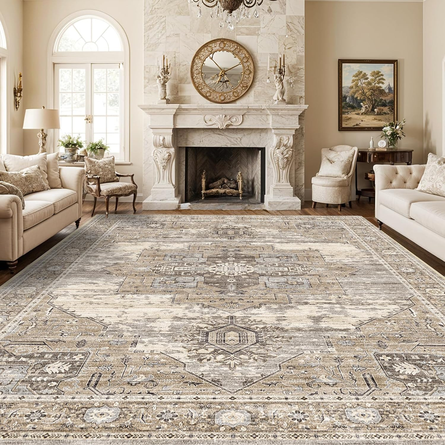 Living Room 10X14 Area Rugs – Washable Lightweight Area Rug Stain Resistant Carp