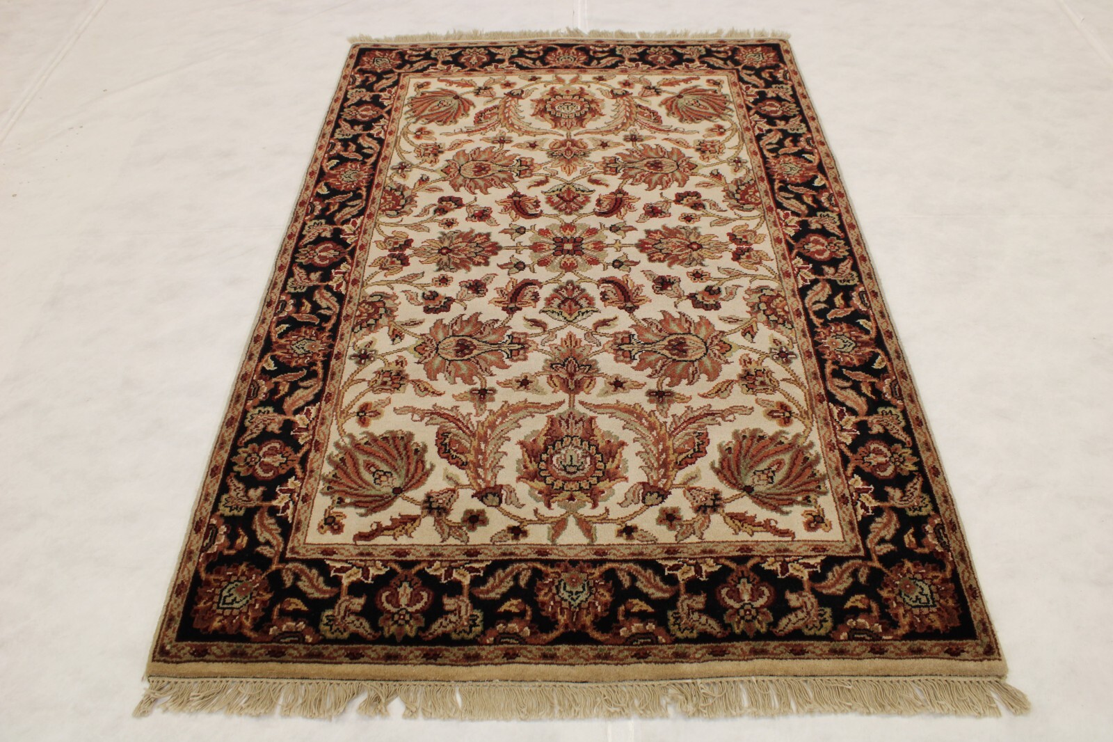4’0″ x 6’0″ ft. Jaipur Vegetable Dye Hand Knotted Oriental Wool Authentic Rug
