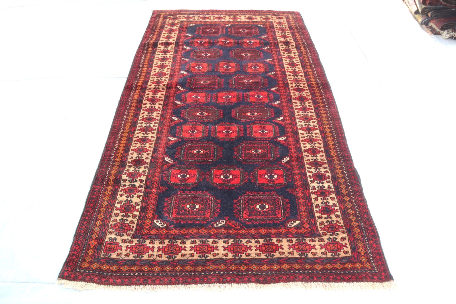 4’0x7’5 ft Afghan Handmade Oriental rug, Living Room Rug, Authentic Genuine Rug