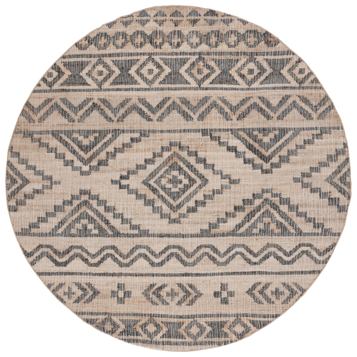 SAFAVIEH Kilim KLM751A Handmade Natural / Charcoal Rug