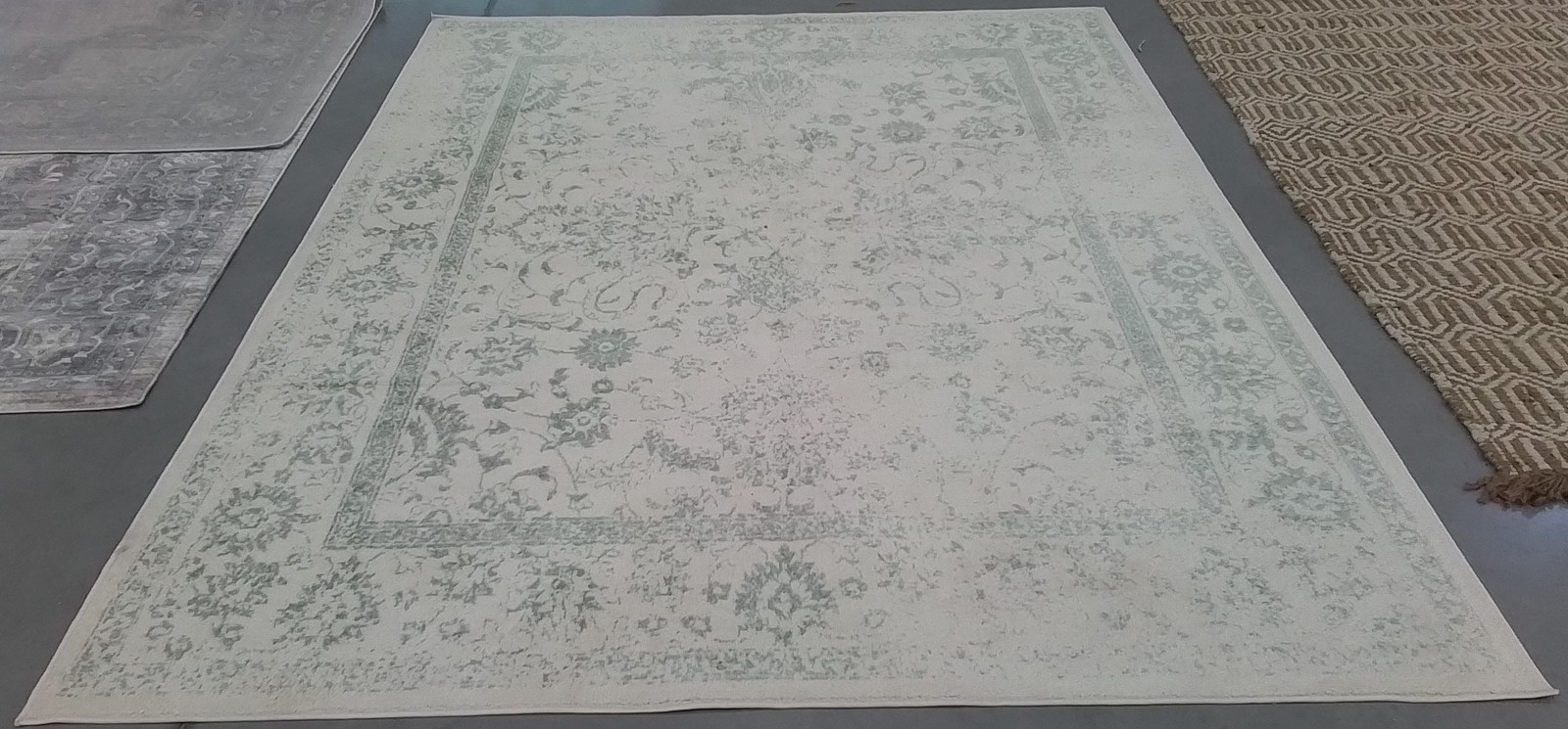 IVORY / SAGE 8′-0″ x 10′-0″ Back Stain Rug, Reduced Price 1172805203 ADR109V-8