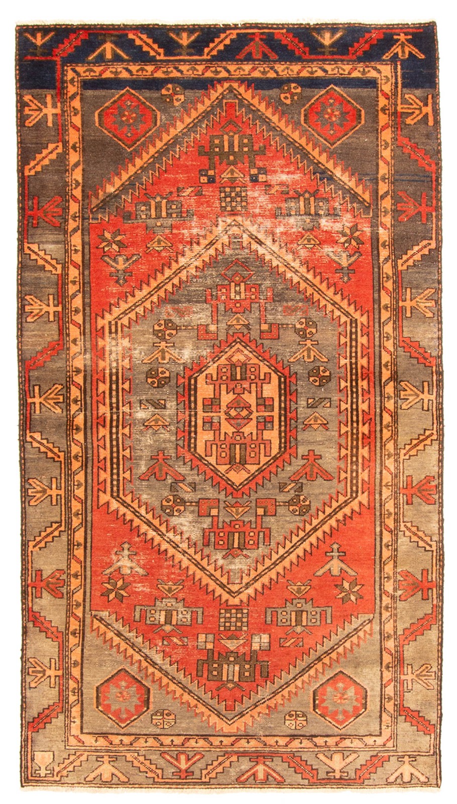Vintage Hand-Knotted Area Rug 3’9″ x 6’9″ Traditional Oriental Wool Carpet