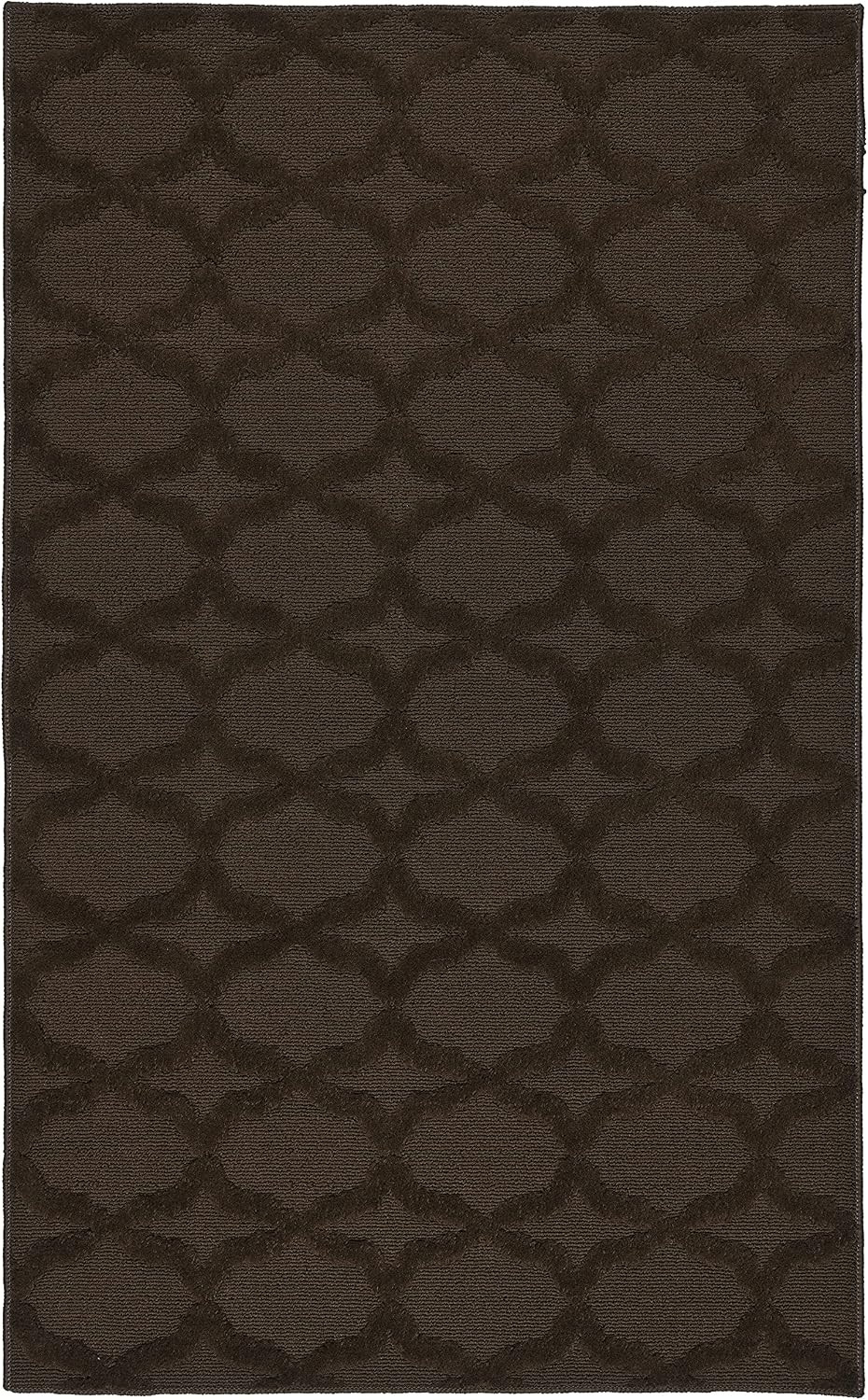 Sparta Non Slip Polypropylene 3 Ft. X 5 Ft. Brown Mocha Area Rug- Ideal for Livi