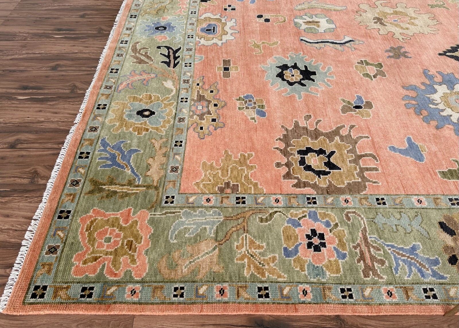 Oushak Hand Knotted Peach 4×6, 5×8, 6×9, 8×10, 9×12, 10×14, 12×15 Wool Area Rug