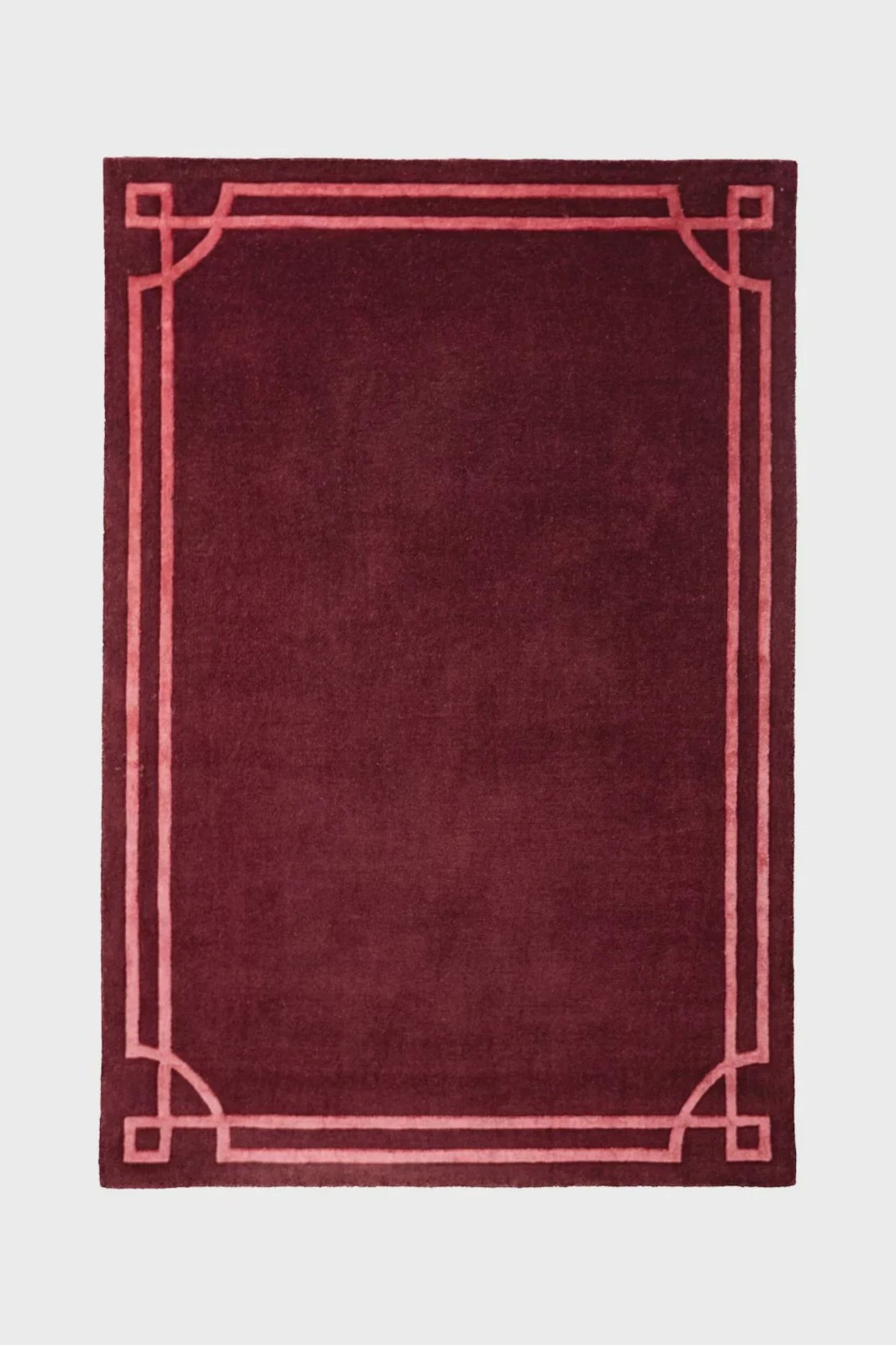 Hand-Tufted Burgundy Abstract Area Rug Soft Plush Living Room Carpet Stylish Rug