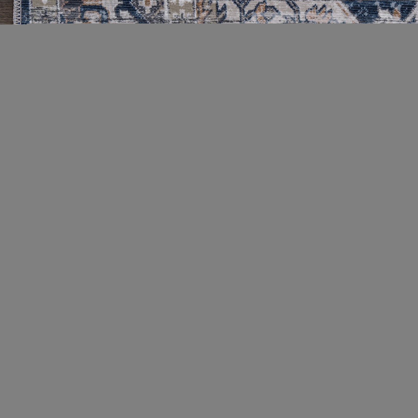 JONATHAN Y Lighting WSH102-4 Washable 4′ x 6′ Chenille Vintage – Navy / Light