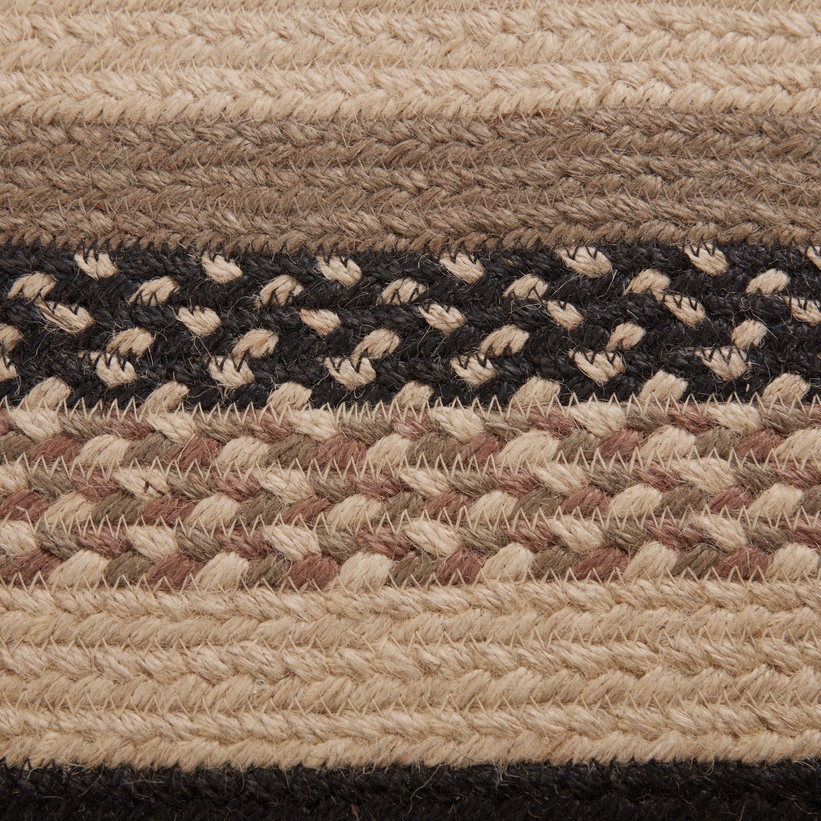 VHC Brands Accent Rug Sawyer Mill Charcoal Jute 36×60 Farmhouse Oval No Slip Pad