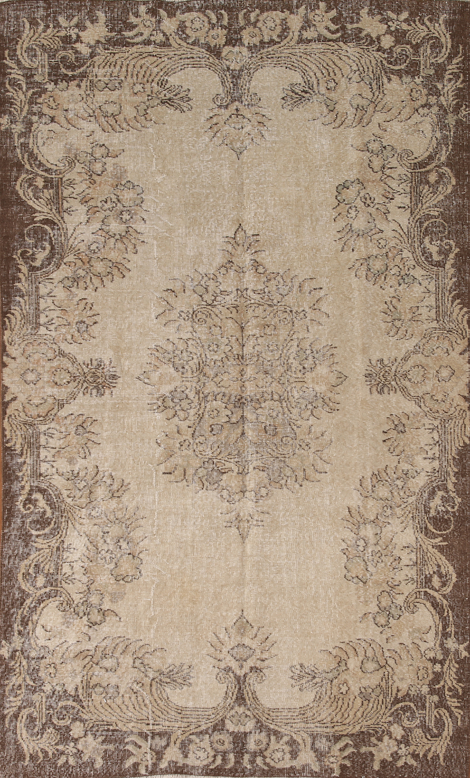 Distressed Wool Sparta Turkish Area Rug 6×9 Hand-knotted for Living Room