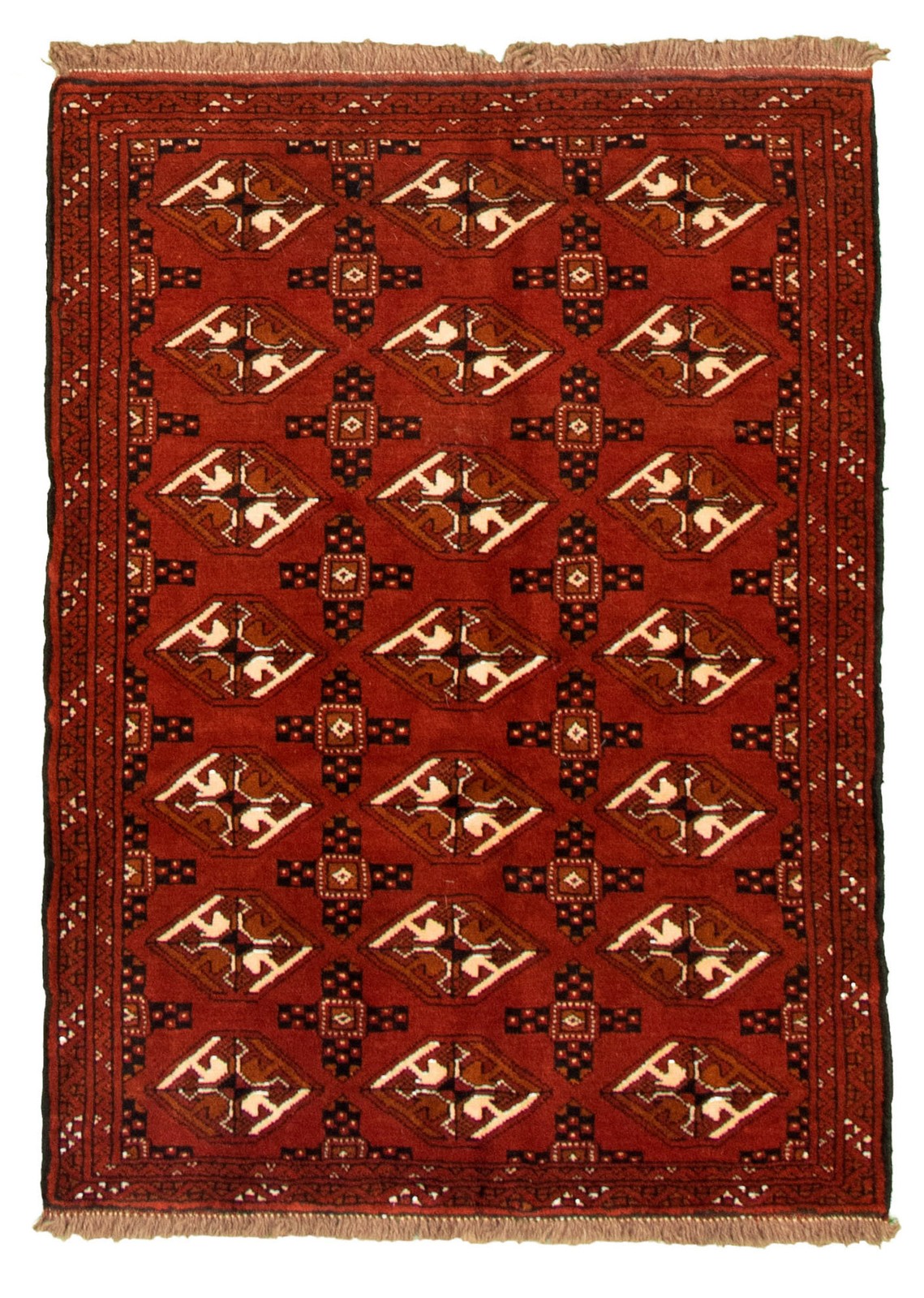 Hand Knotted Area Rug 3’7″ x 5’0″ Traditional Oriental Wool Carpet