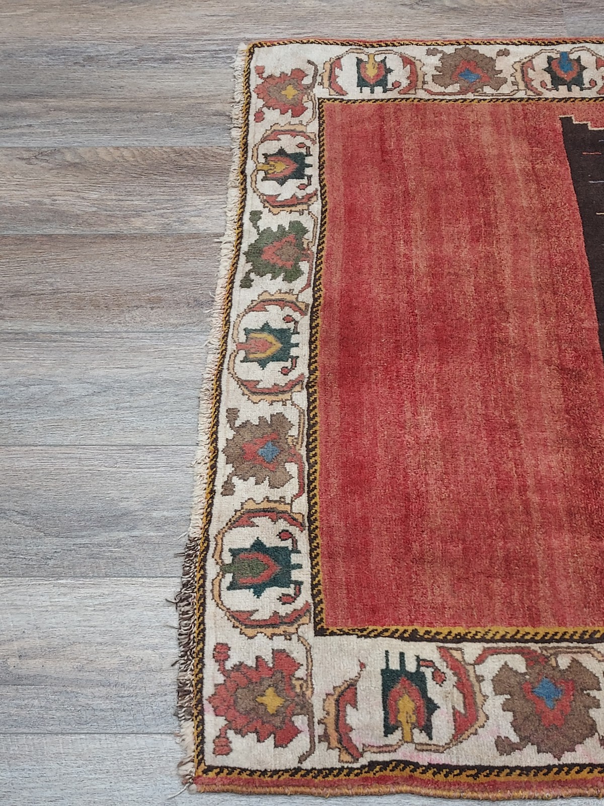Bohemian Oushak Rug, Hand Made Hunting(Tree Of Life)Turkish Rug 4×6 Ft