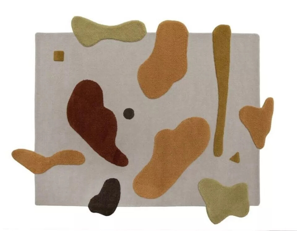 Hand Tufted Wool Area Rug Geometric Abstract Design Premium Quality Handmade Rug
