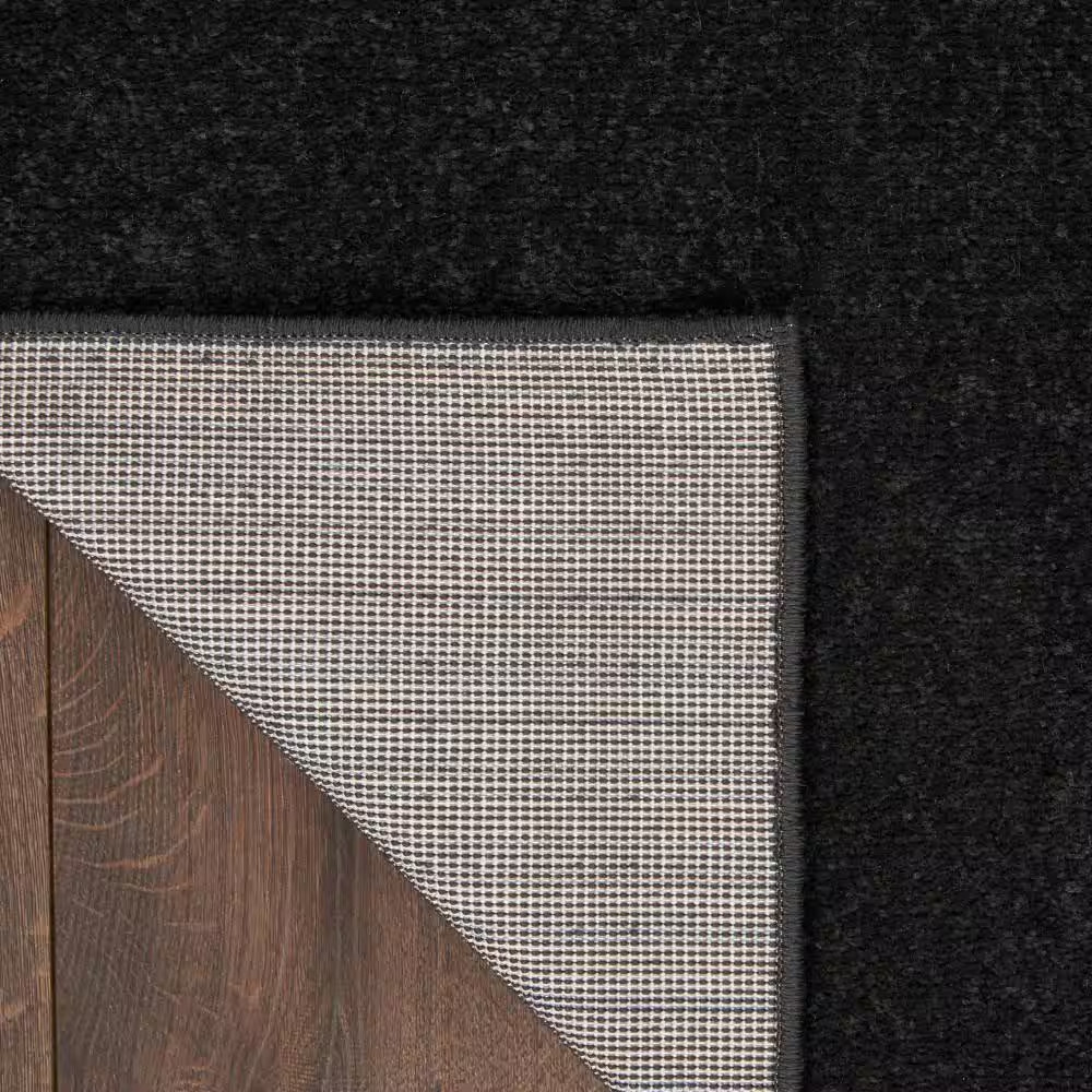 Essentials 8 Ft. X 10 Ft. Black Solid Contemporary Indoor/Outdoor Patio Area Rug