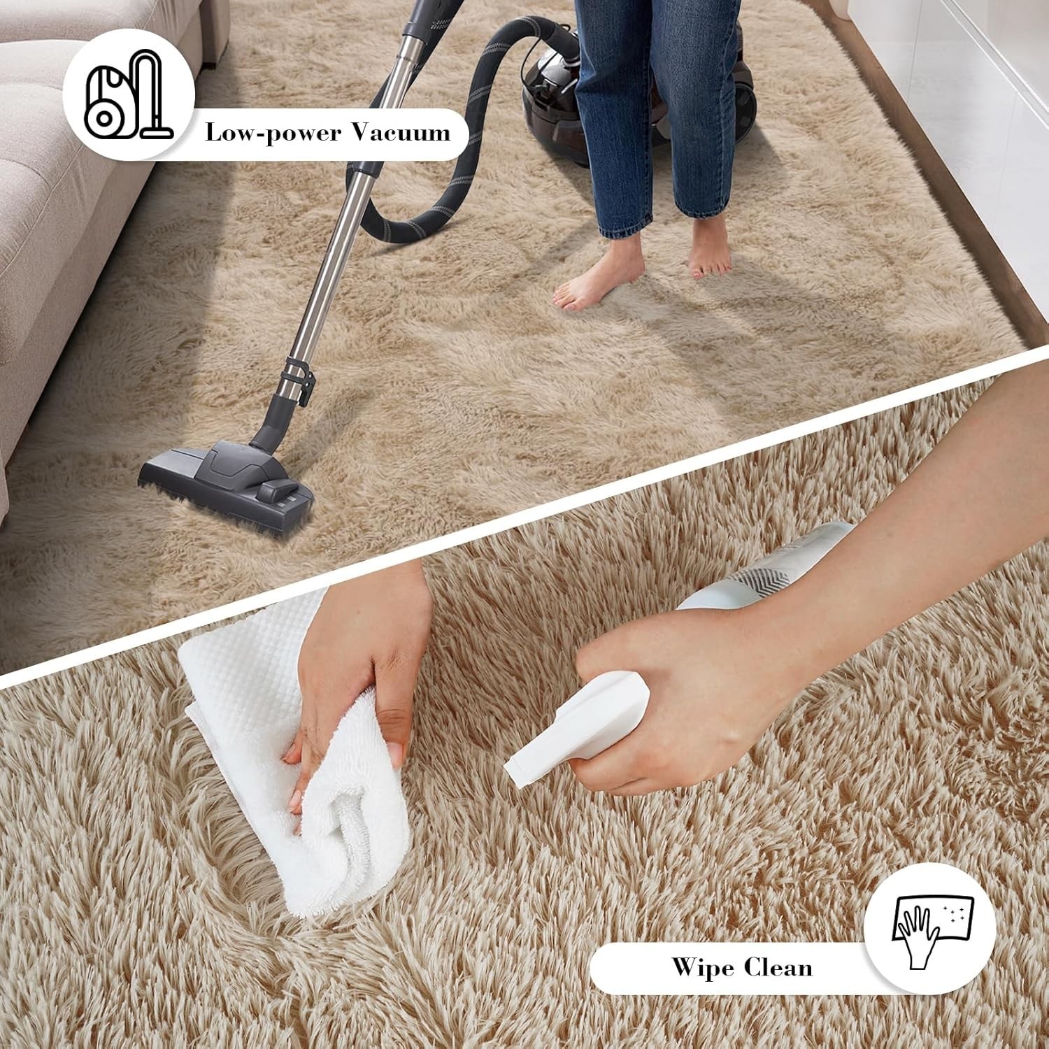 2×4 Feet Soft Runner Rugs for Bedroom Plush Fluffy Rug, Shag Furry Area Rug