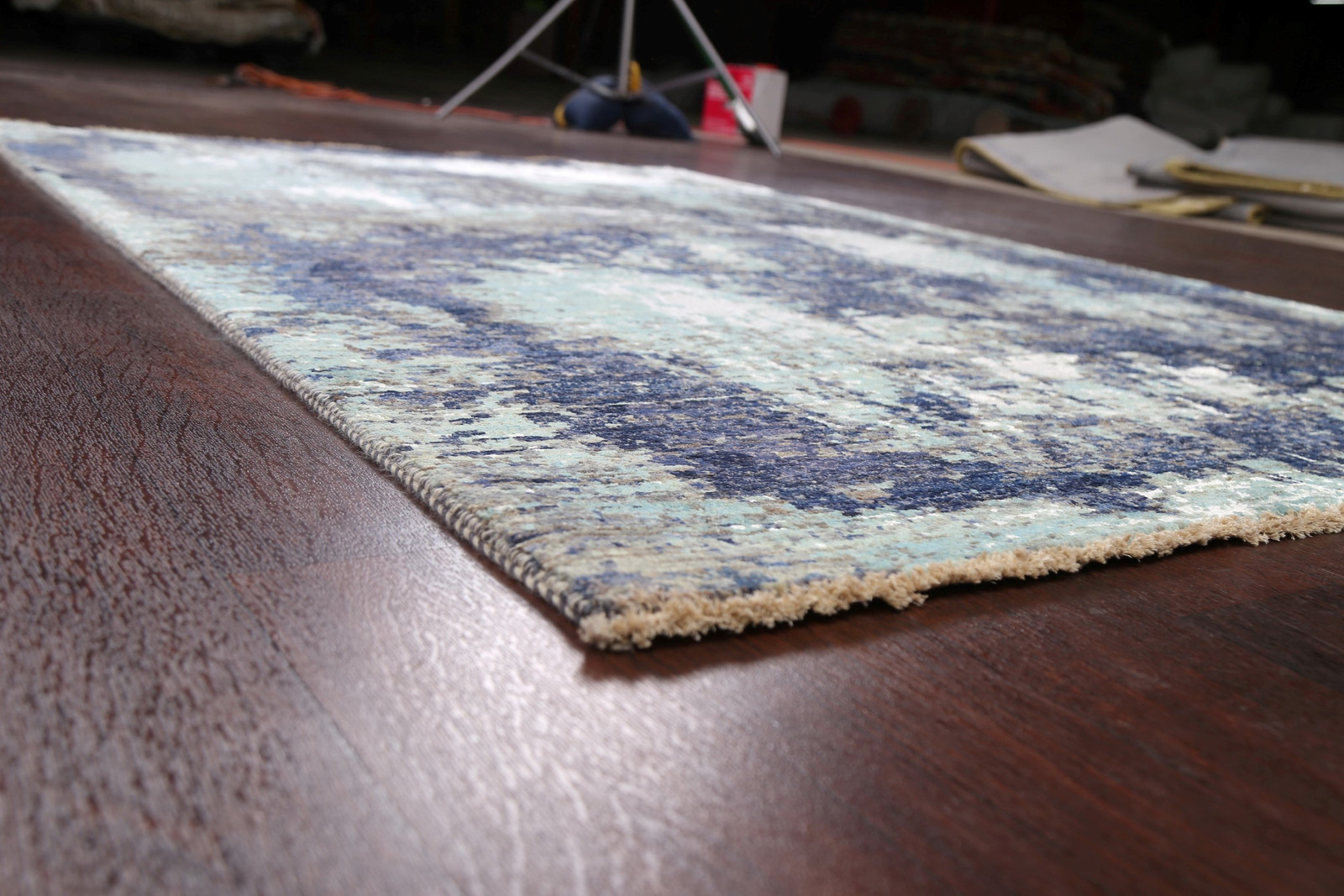 Artistic Modern Abstract Oriental Area Rug Wool/ Silk Hand-made Carpet 5×7