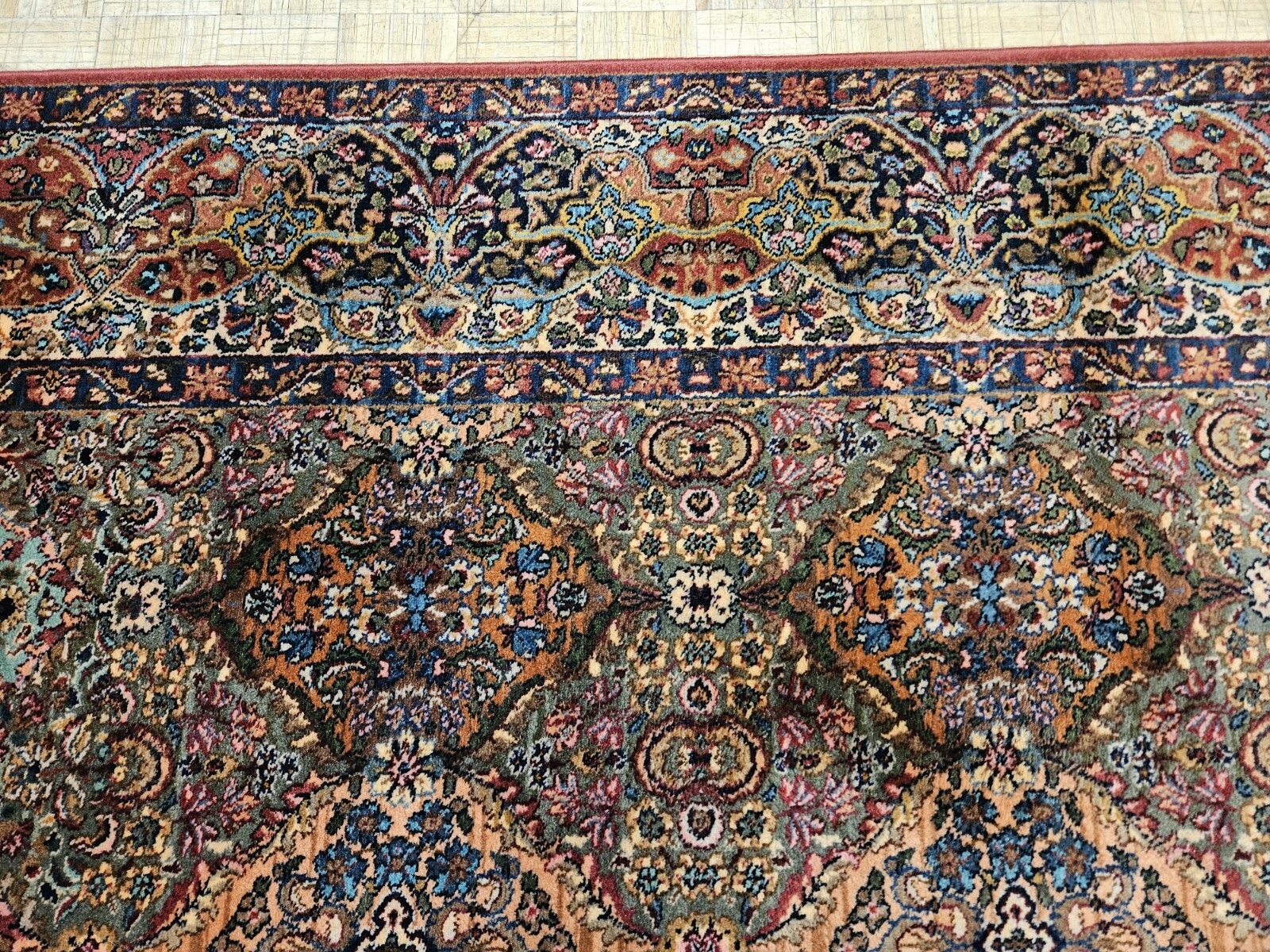 10×14 GENUINE ANTIQUE KARASTAN RUG MULTICOLOR PANEL KIRMAN 717 100% WOOL RUG VGC