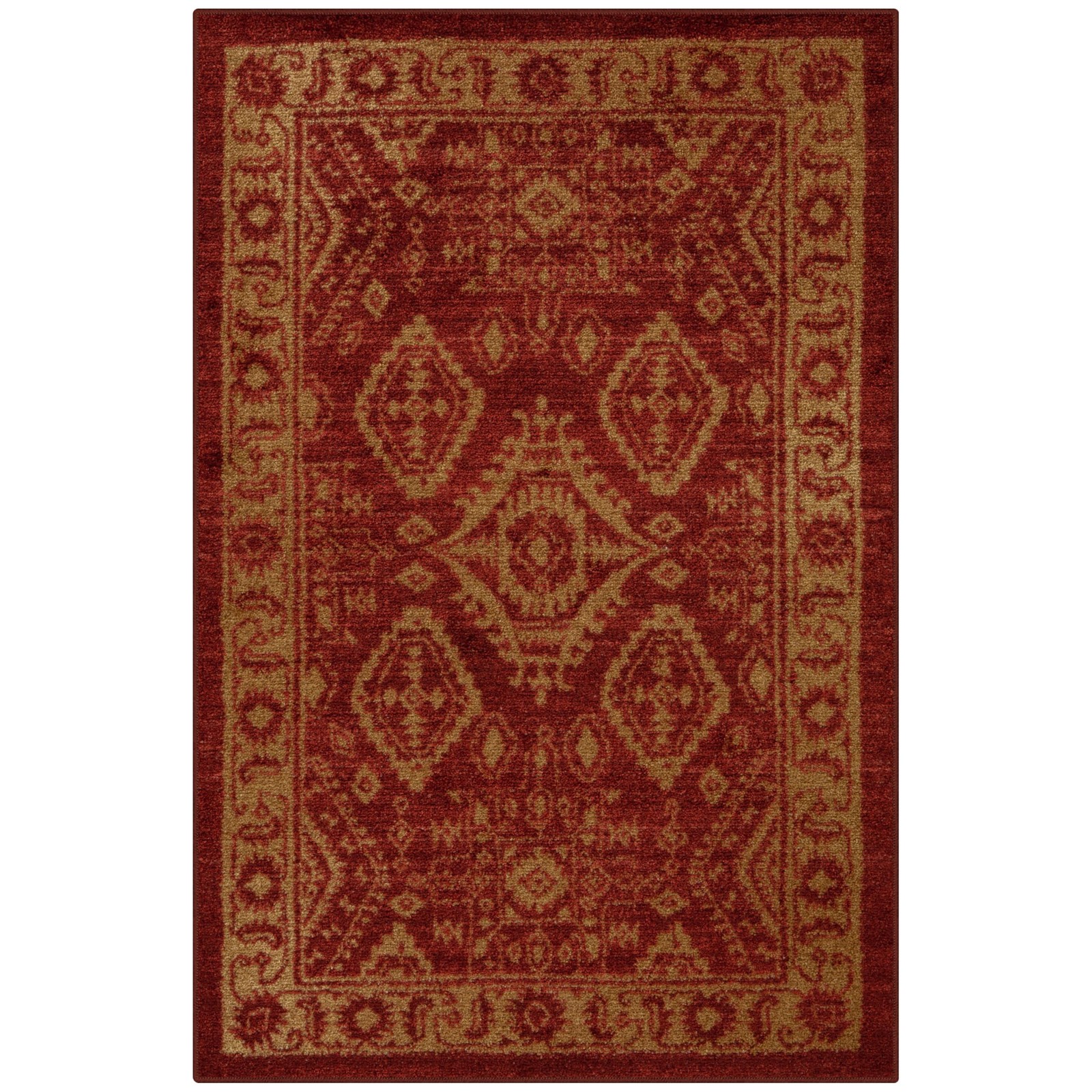 Maples Rugs Georgina Traditional Kitchen Rugs Non Skid Accent Area Carpet [Made