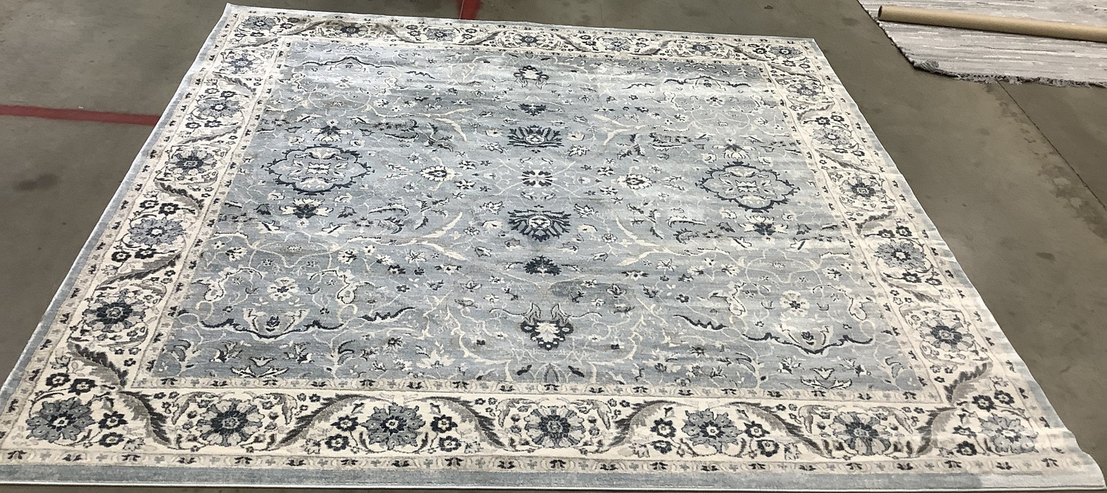 LBLUE CREAM 8′-0″ x 8′-0″ Binding Stain Rug Reduced Price 1172684362 ISA912M-8SQ
