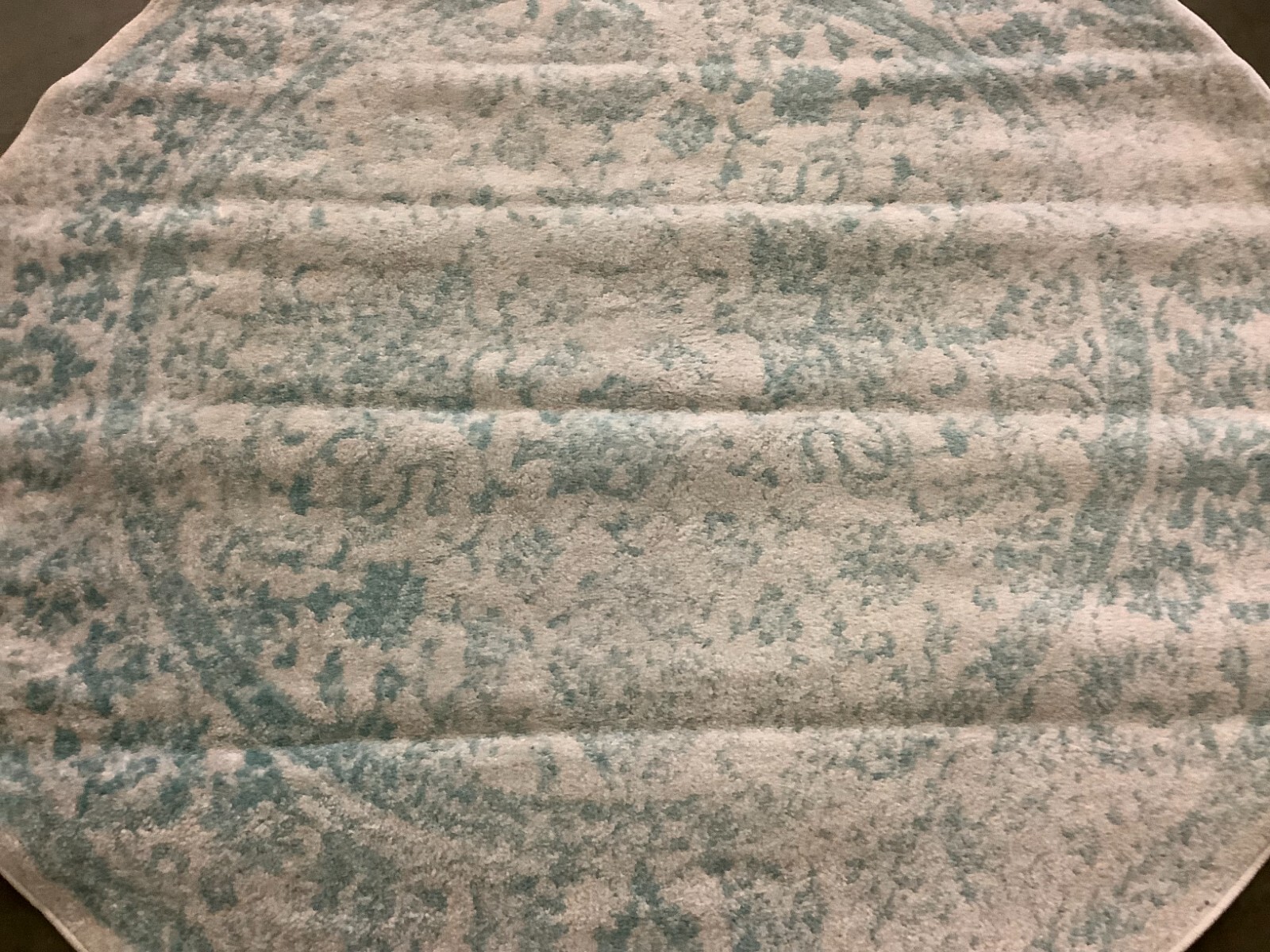 IVORY / LIGHT BLUE 6′-0″ x 6′-0″ Flaw in Rug Reduced Price 1172674832 ADR109L-6R