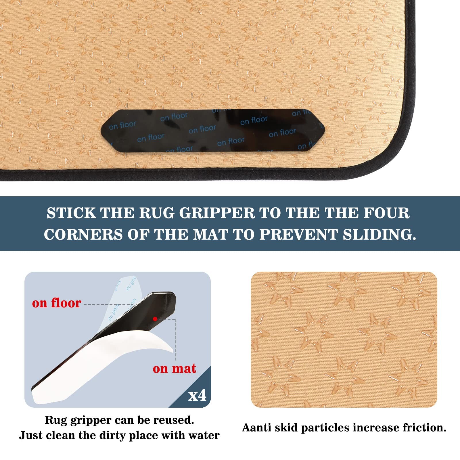 Kitchen Mats, Cute Strawberry Cherry and Flower Floor Mat for Kitchen, Bathro…
