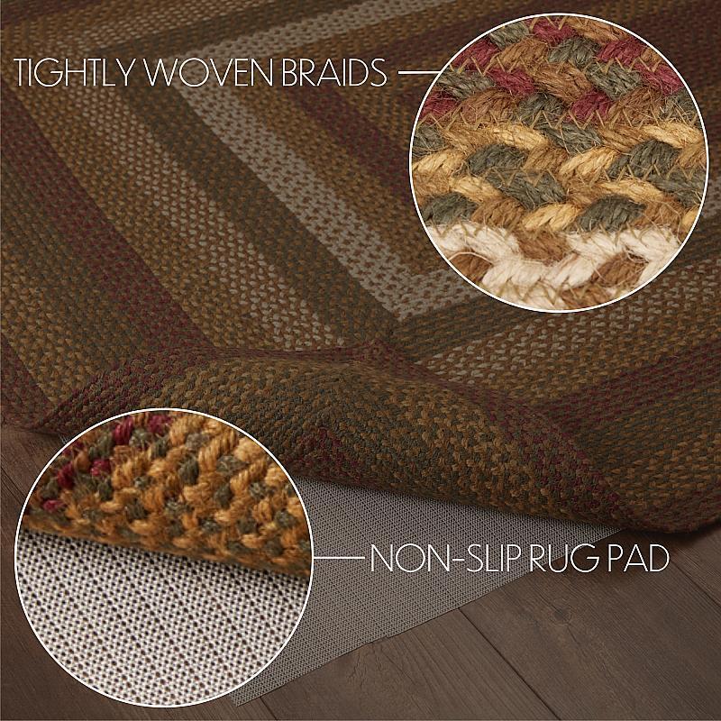 Tea Cabin Charcoal Area Rectangle 27″ x 48″. INCLUDES Rug Pad. VHC Brands.