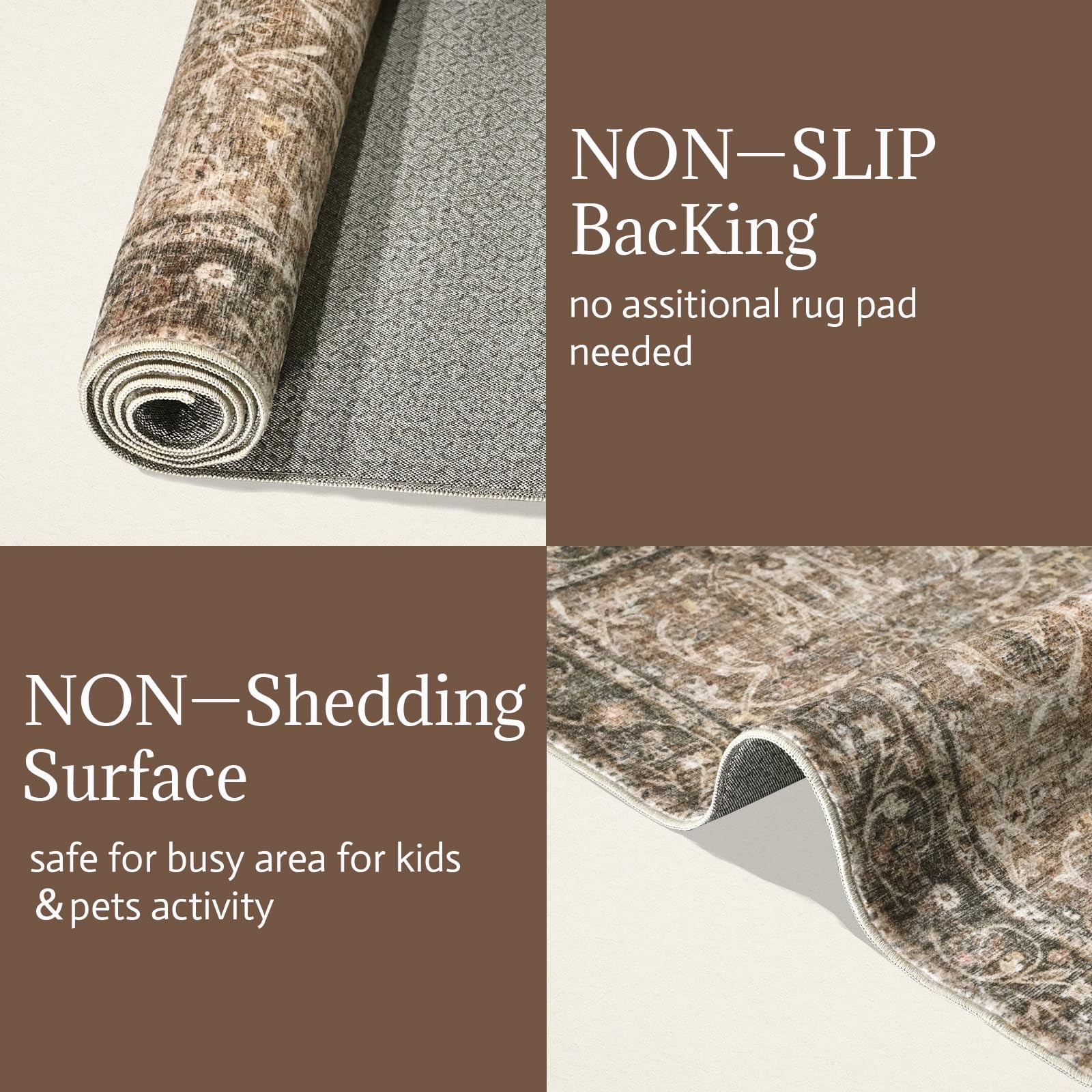 NoiFamo Washable Rugs for Living Room: 8×10 Area Rugs for Bedroom Ultra Soft …