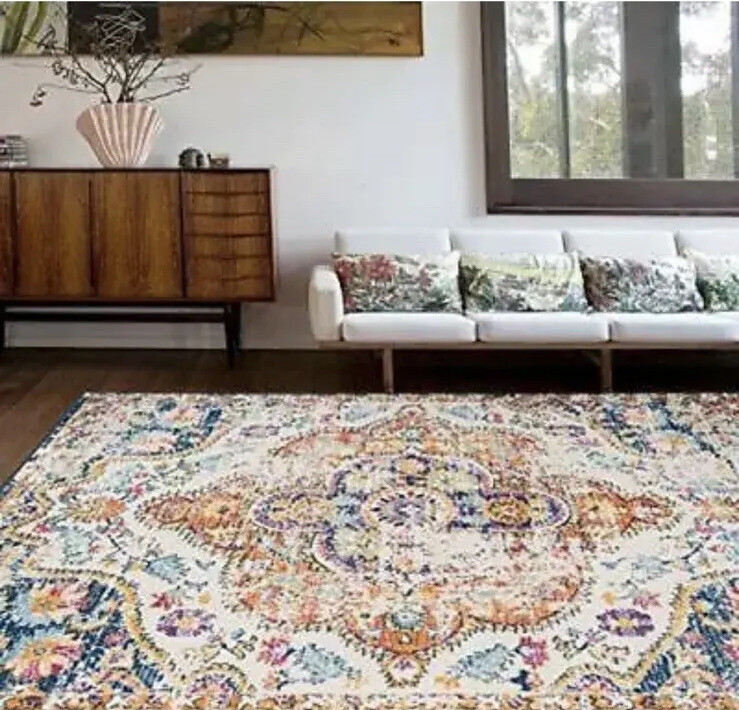 World Rug Gallery Distressed Vintage Bohemian Area Rug
